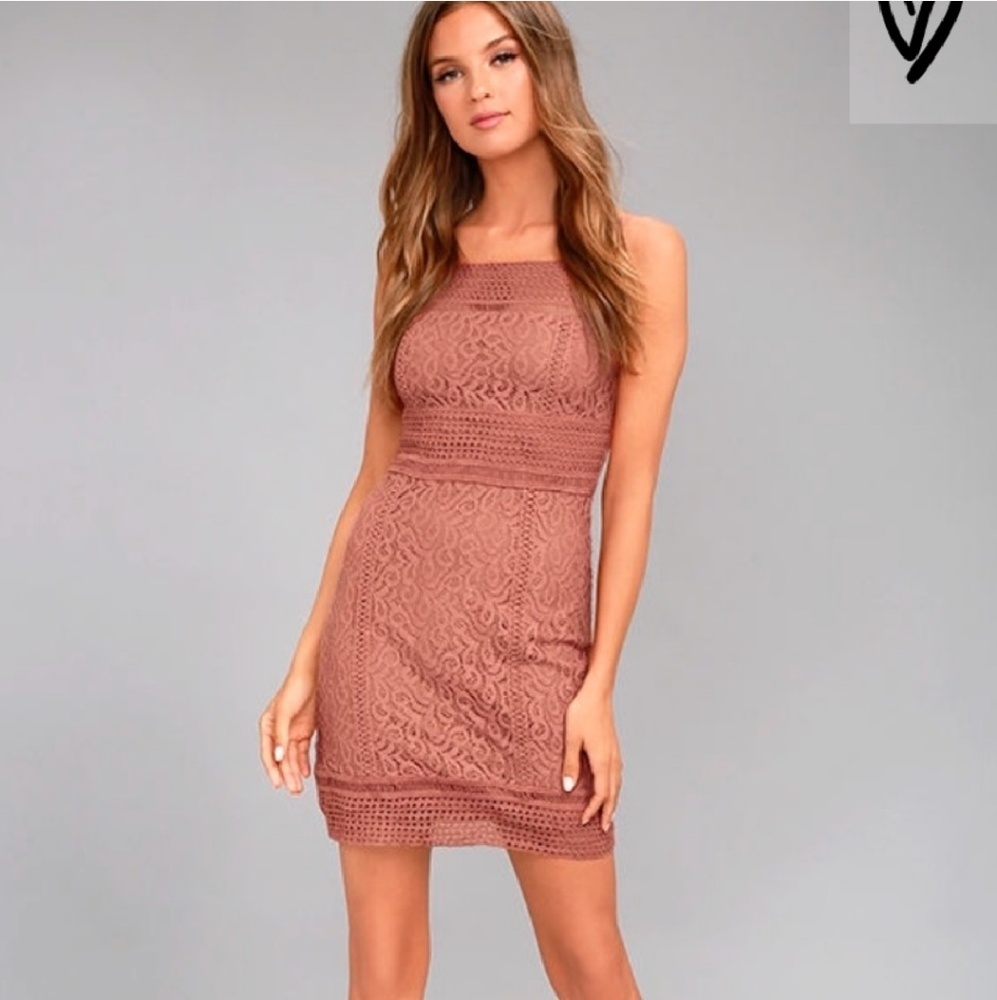 Rusty Rose Lace Dress